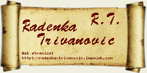 Radenka Trivanović vizit kartica